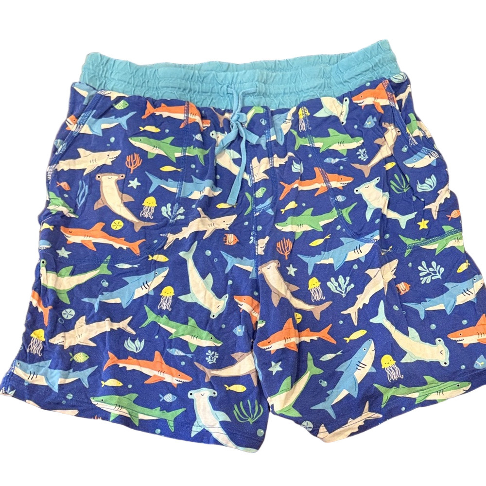 Little Sleepies shark pajama shorts, large